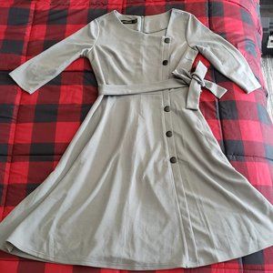 Grey Women's Retro Vintage Dress